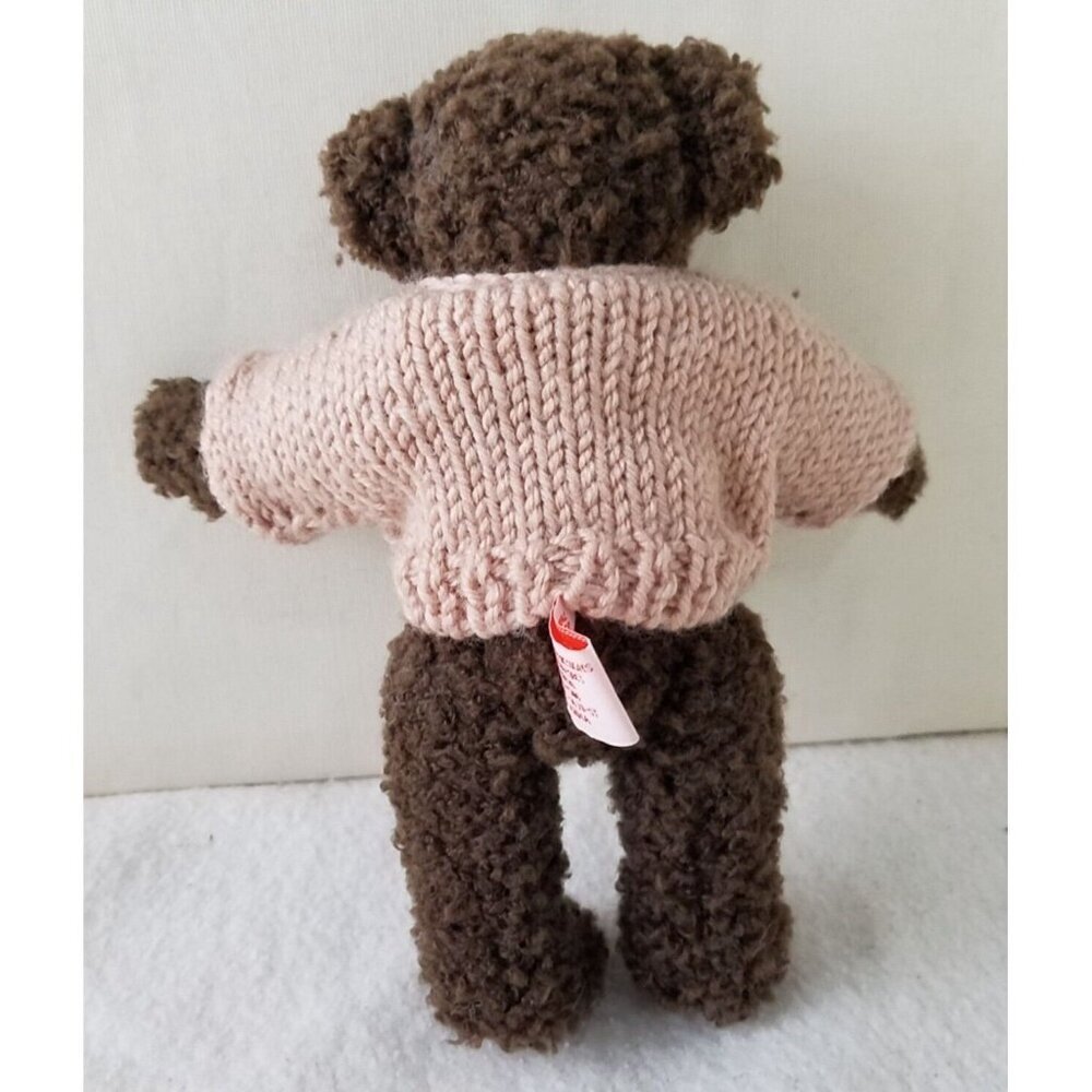 Give Thanks Teddy Bear‎ Plush 5-Jointed Berkeley Designs 8” 1998 beige sweater - Picture 4 of 9